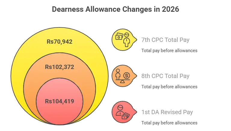 How Much will the Dearness Allowance go up in January 2026
